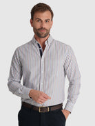 CAMISA ALGODÃO BRANCA MANGA COMPRIDA REGULAR FIT MR. BLUE