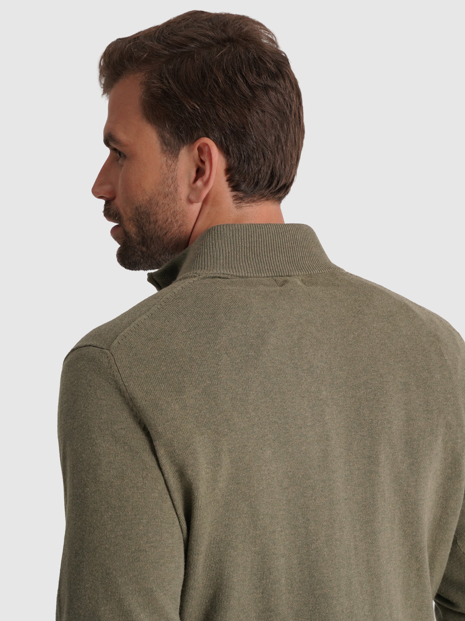 JERSEY DE CASHMERE VERDE MANGA LARGA REGULAR FIT MR. AZUL