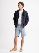 HOODIE ALGODÃO AZUL MANGA COMPRIDA REGULAR FIT MR. BLUE