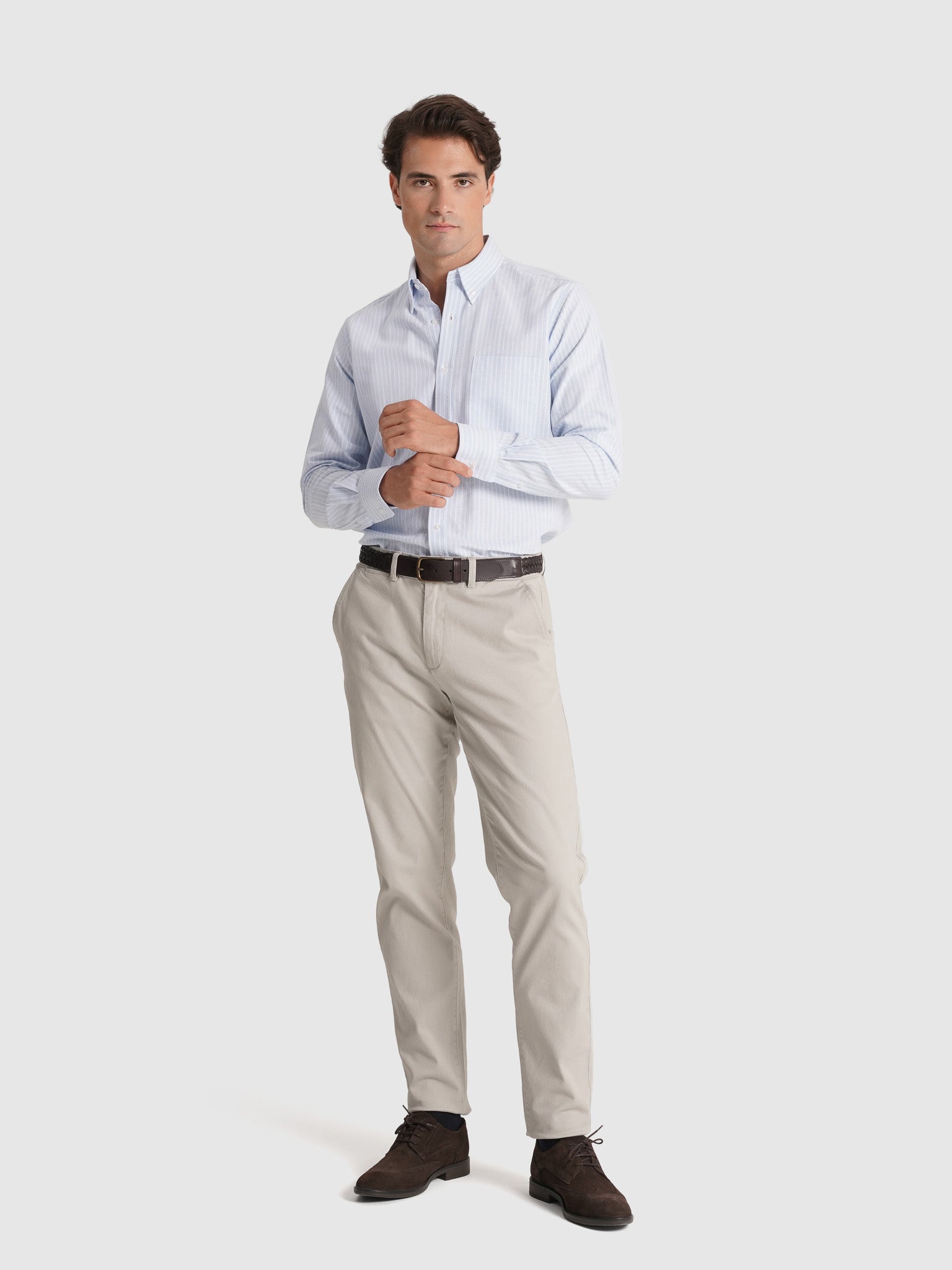 BLUE COTTON SHIRT LONG SLEEVE REGULAR FIT MR. BLUE