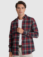 BLUE FLANNEL SHIRT LONG SLEEVE REGULAR FIT MR. BLUE