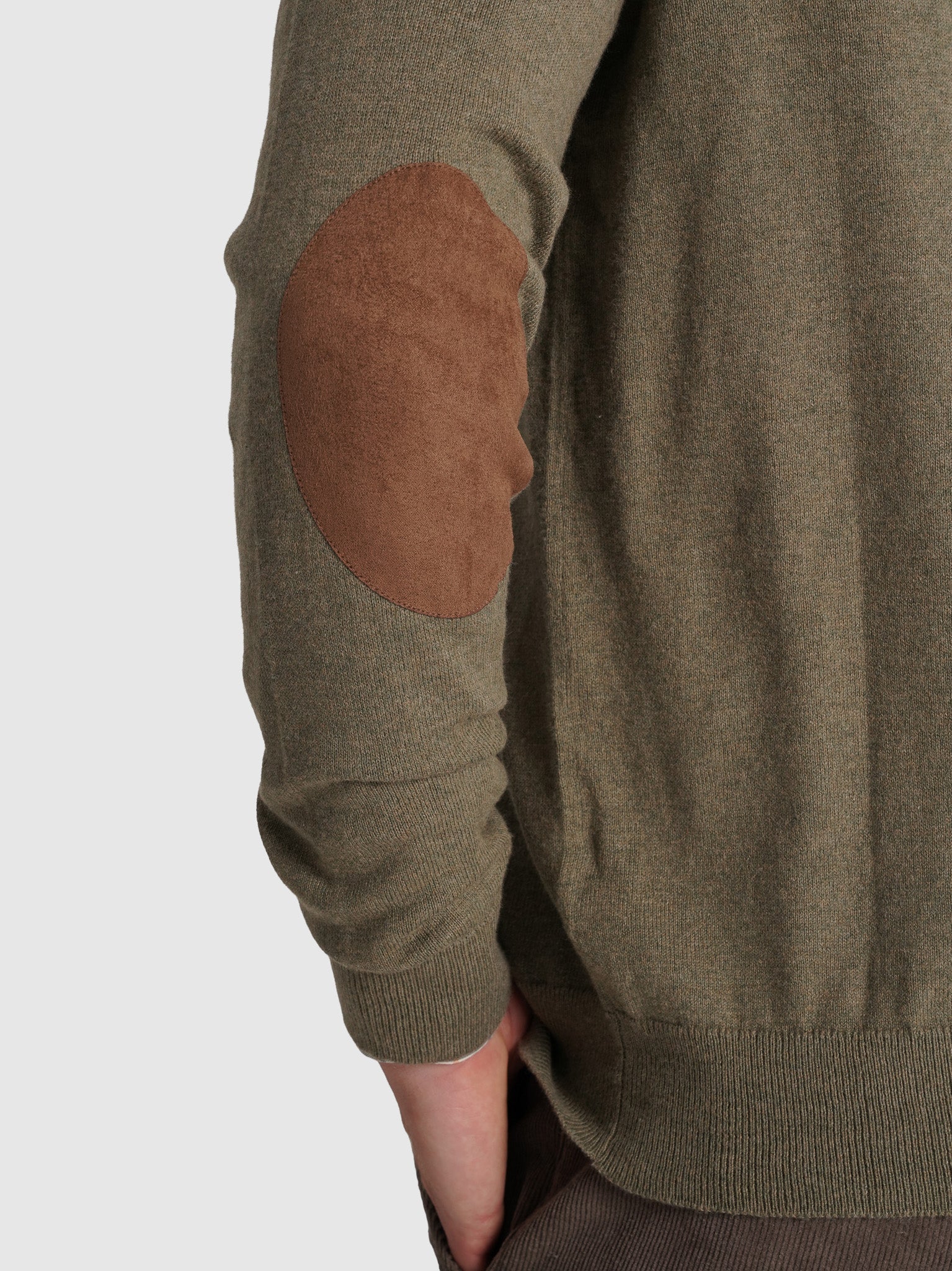 JERSEY DE CASHMERE VERDE MANGA LARGA REGULAR FIT MR. AZUL