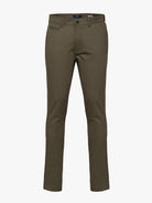 GREEN COTTON SLIM FIT TROUSERS MR. BLUE