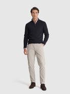 BLUE CASHMERE PULLOVER LONG SLEEVE REGULAR FIT MR. BLUE