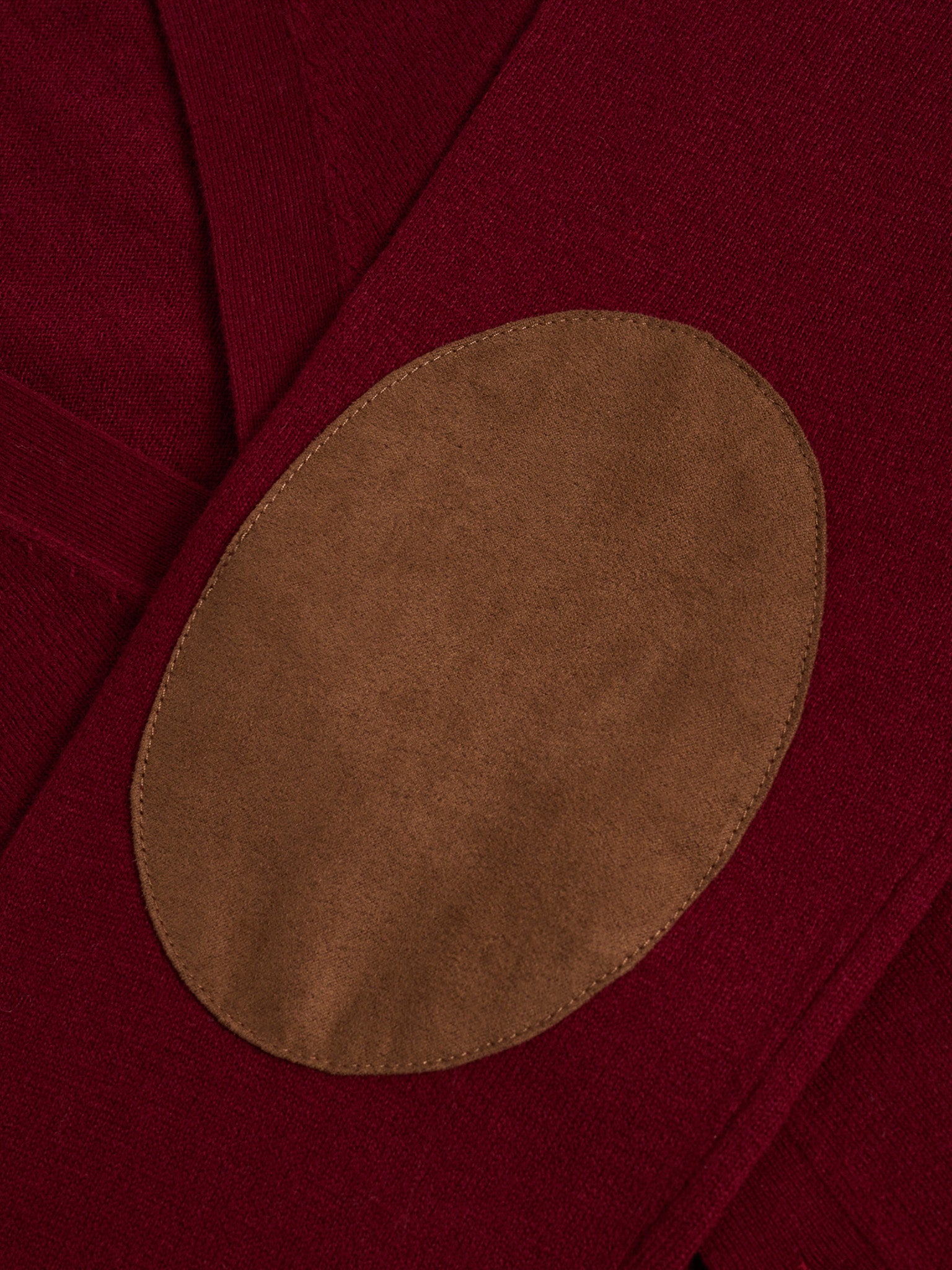BORDEAUX WOOL PULLOVER WITH REGULAR FIT MR ELBOW PADS. BLUE
