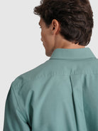 CAMISA ALGODÓN VERDE MANGA LARGA REGULAR FIT MR. AZUL