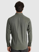 GREEN COTTON SHIRT LONG SLEEVE REGULAR FIT MR. BLUE