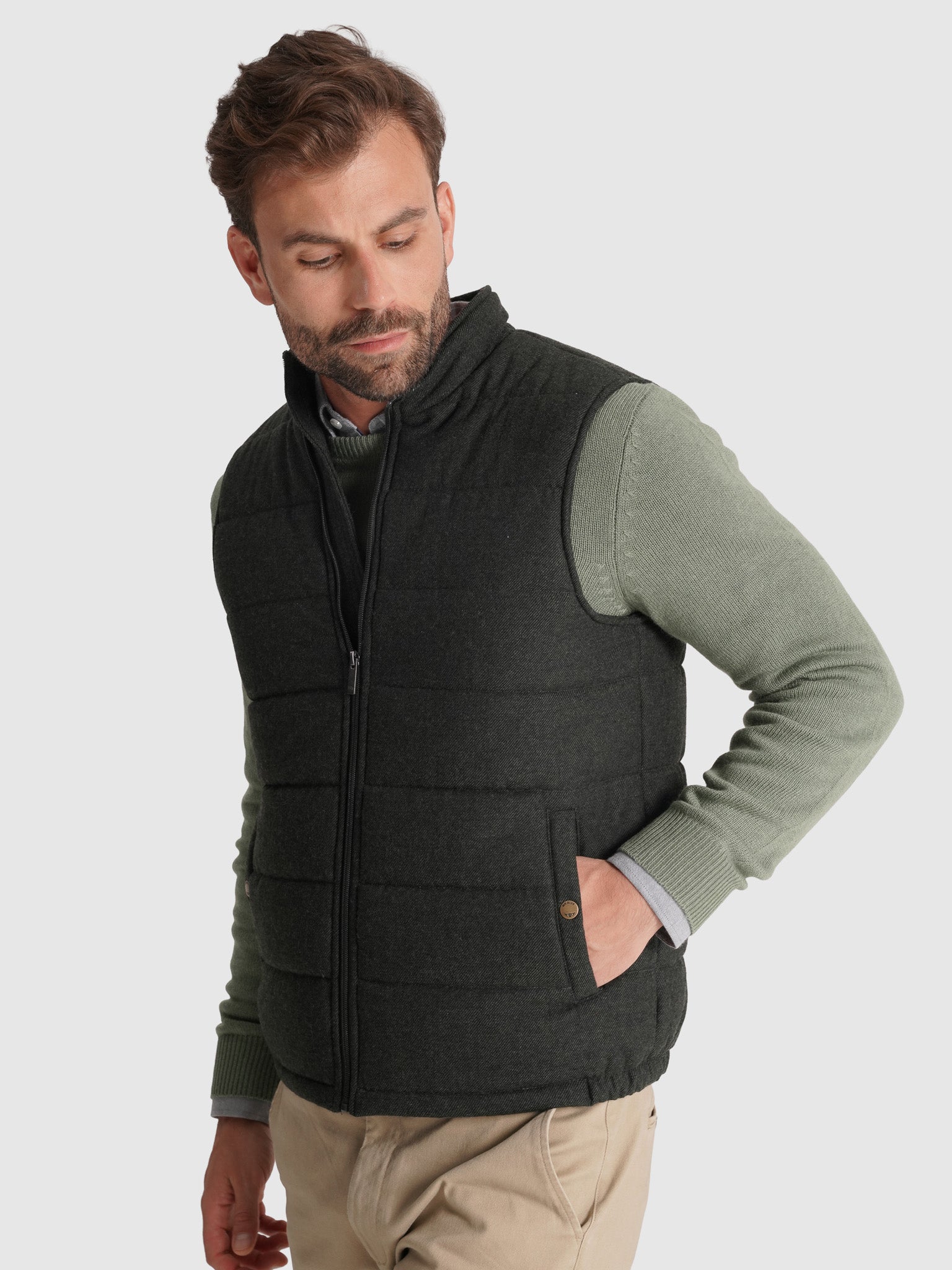 CHAQUETA VERDE REGULAR FIT MR. AZUL