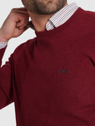 JERSEY DE LANA ROJO MANGA LARGA REGULAR FIT MR. AZUL