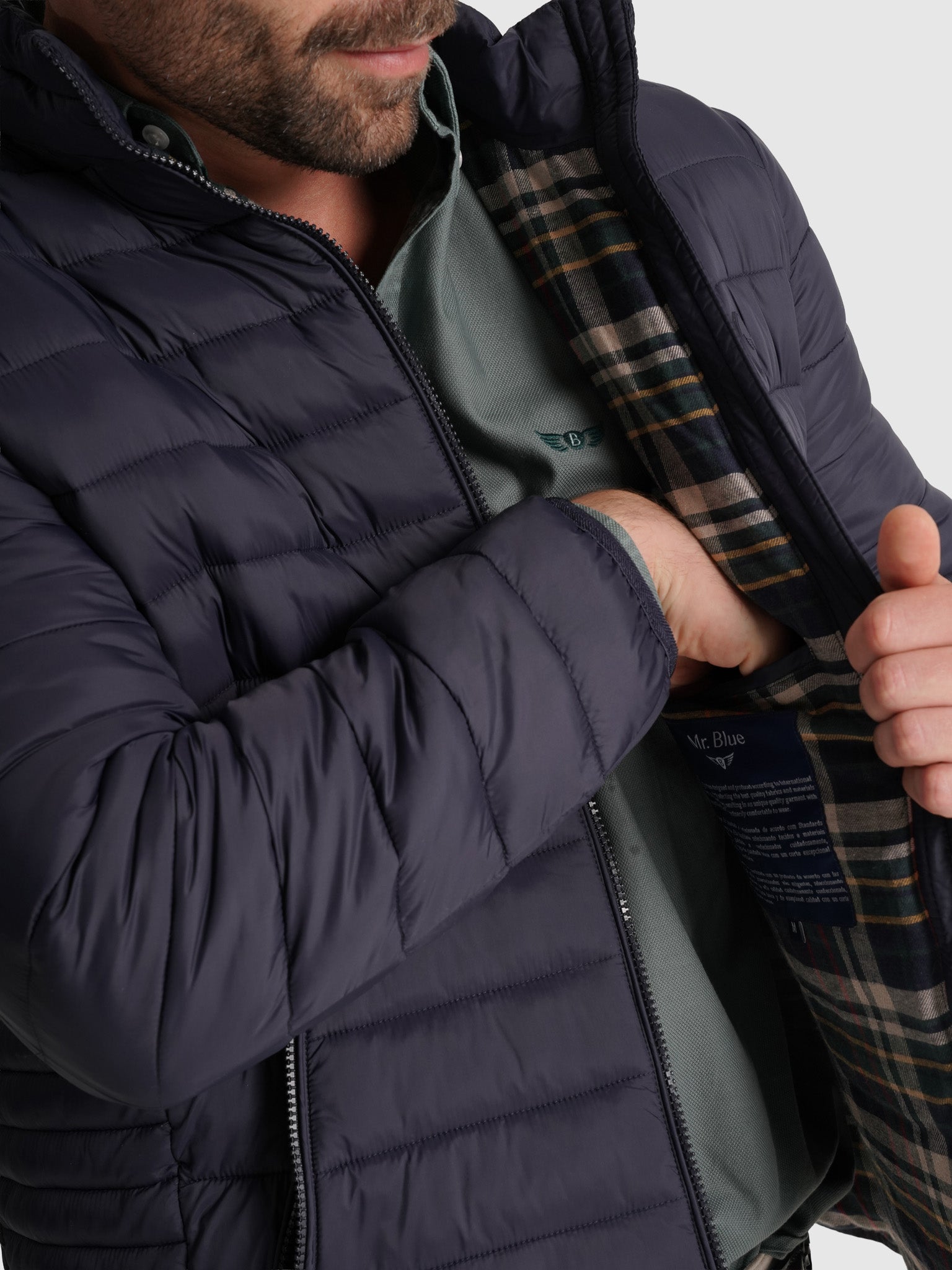 BLUE QUILTED JACKET MR. BLUE
