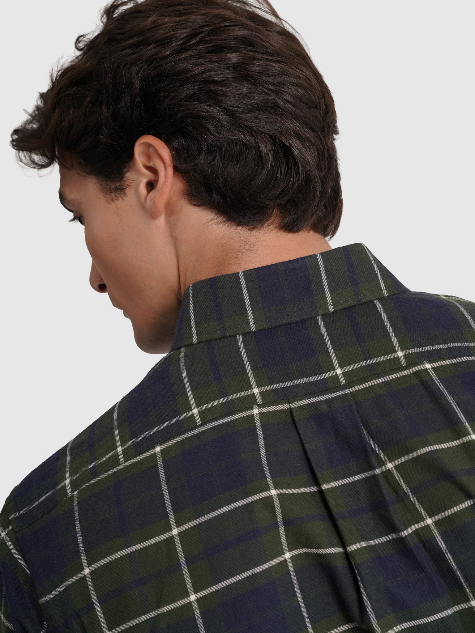 CAMISA FLANELA AZUL MANGA COMPRIDA REGULAR FIT MR. BLUE