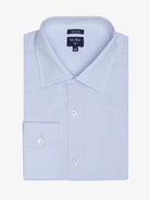 LONG SLEEVE BLUE COTTON SHIRT CLASSIC FIT MR. BLUE