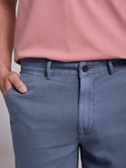 BERMUDA LINO AZUL REGULAR FIT MR. AZUL