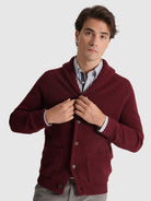 JERSEY DE LANA BURDEOS MANGA LARGA REGULAR FIT MR. AZUL