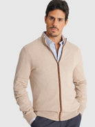 BEIGE COTTON PULLOVER LONG SLEEVE REGULAR FIT MR. BLUE
