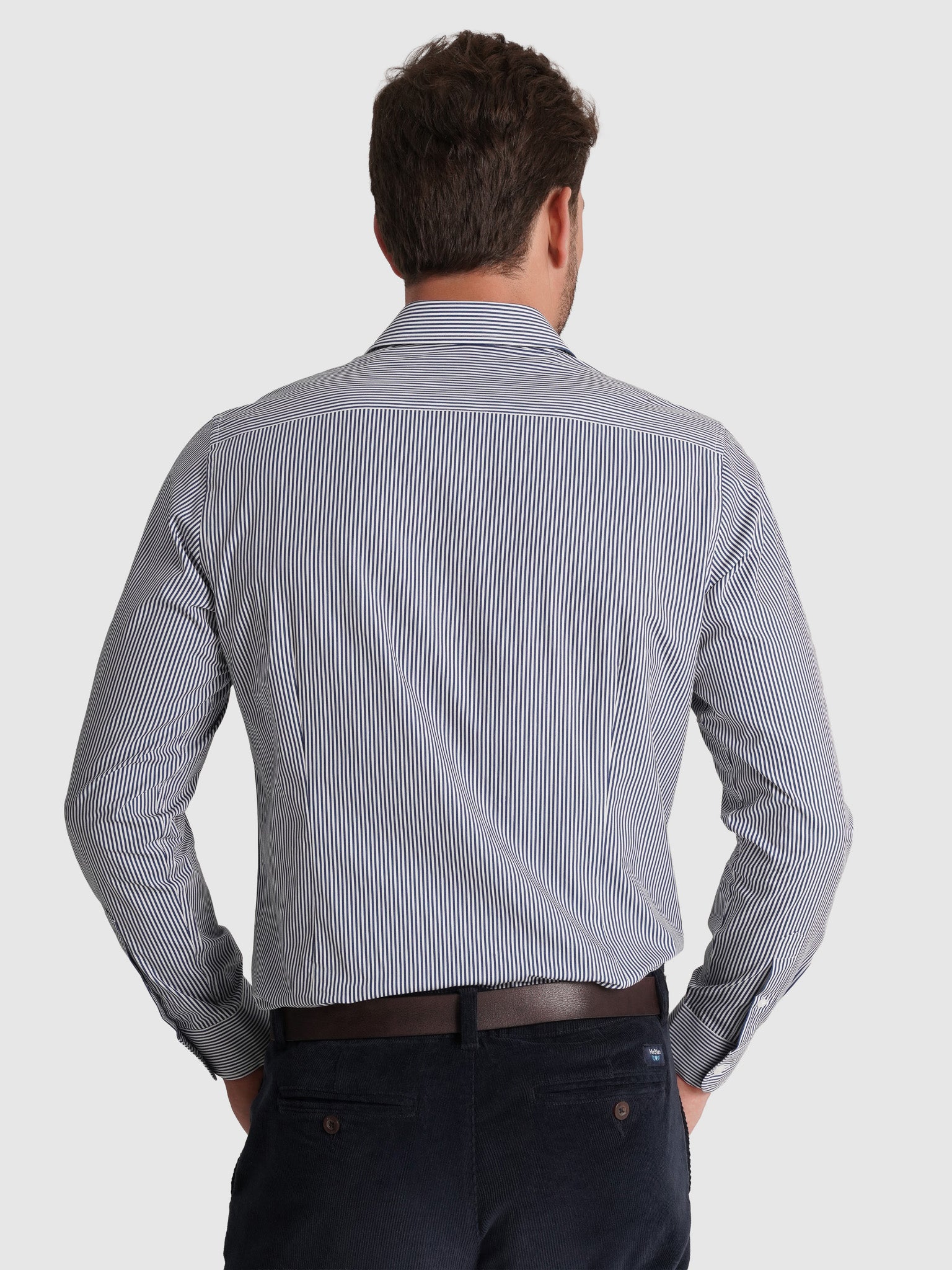 CAMISA ALGODÓN AZUL MANGA LARGA SLIM FIT MR. AZUL