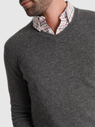 GRAY WOOL PULLOVER LONG SLEEVE REGULAR FIT MR. BLUE