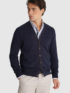 JERSEY AZUL CON CODERAS MR REGULAR FIT. AZUL