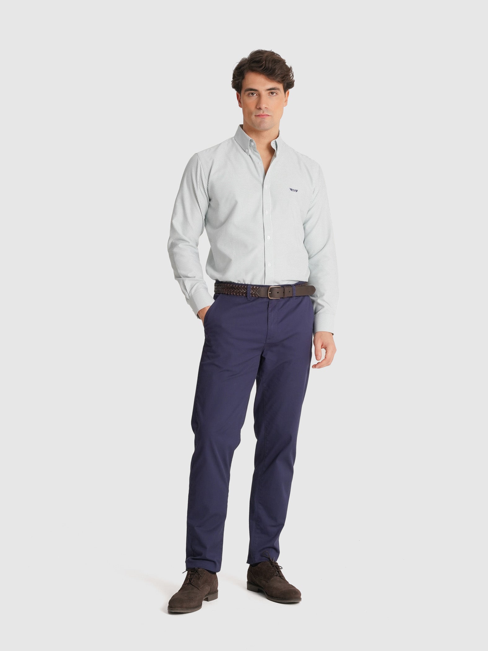 CAMISA VERDE MANGA COMPRIDA REGULAR FIT MR. BLUE