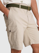 BEIGE BERMUDA REGULAR FIT MR. BLUE