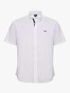 CAMISA ALGODÃO BRANCA MANGA CURTA REGULAR FIT MR. BLUE