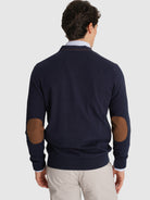 JERSEY AZUL CON CODERAS MR REGULAR FIT. AZUL