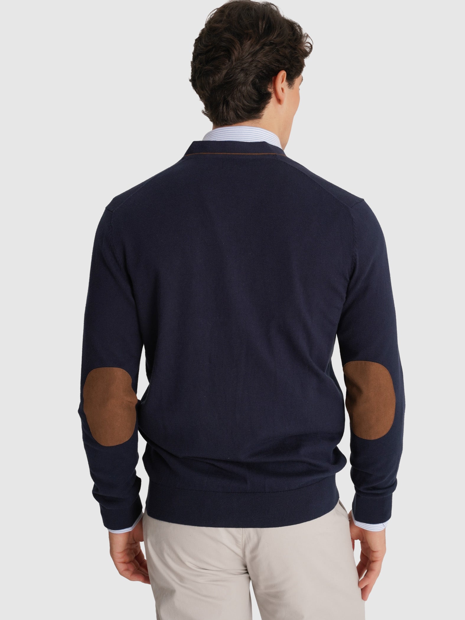 JERSEY AZUL CON CODERAS MR REGULAR FIT. AZUL