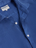 Tailored Fit Blue Linen Shirt Mr. Blue