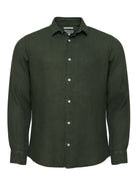 CAMISA LINHO VERDE MANGA COMPRIDA TAILORED FIT MARK BELLUCCI