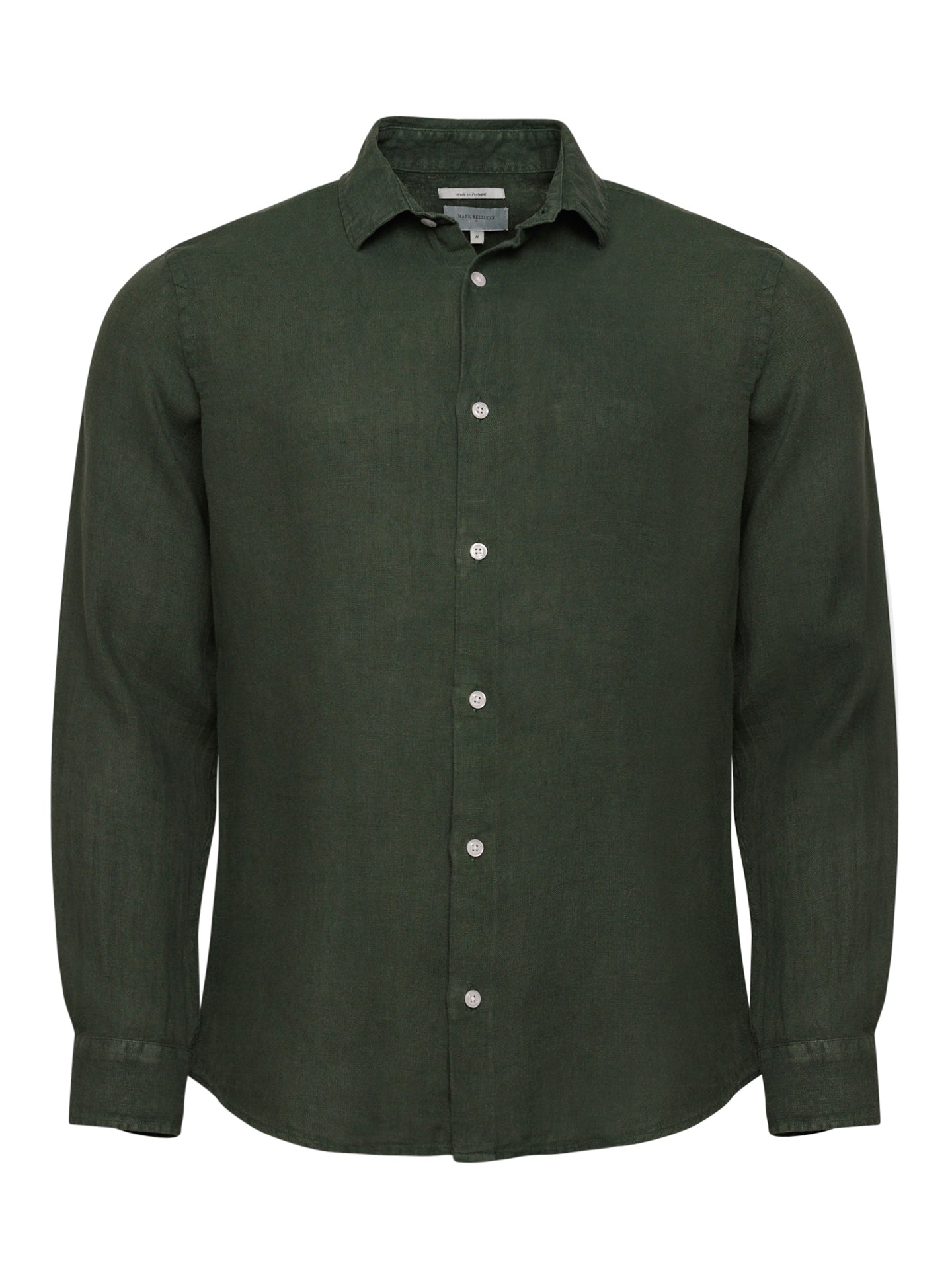 CAMISA LINHO VERDE MANGA COMPRIDA TAILORED FIT MARK BELLUCCI