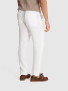 WHITE REGULAR FIT TROUSERS MARK BELLUCCI