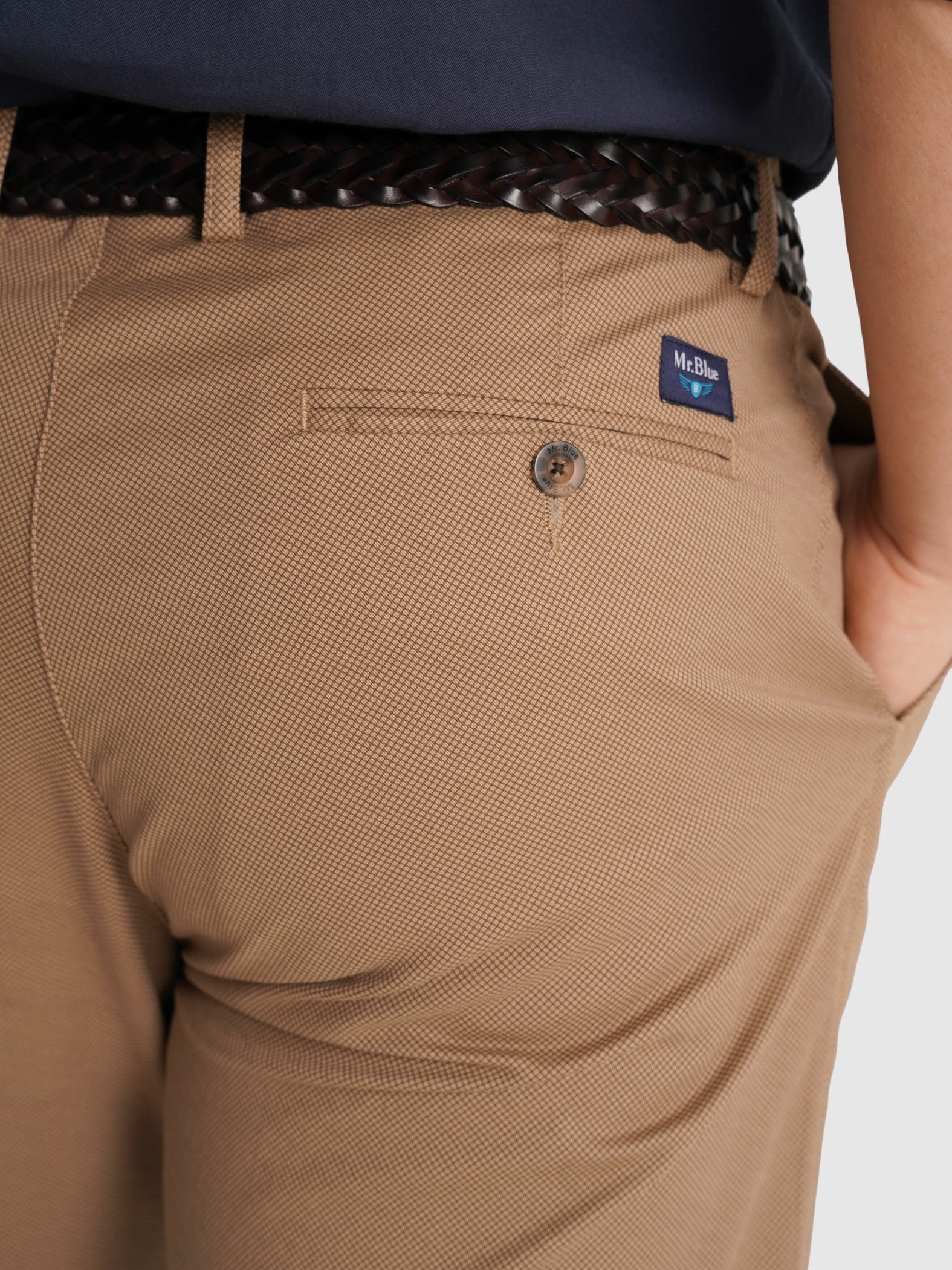 CALÇAS TWILL CAMELS REGULAR FIT MR. BLUE