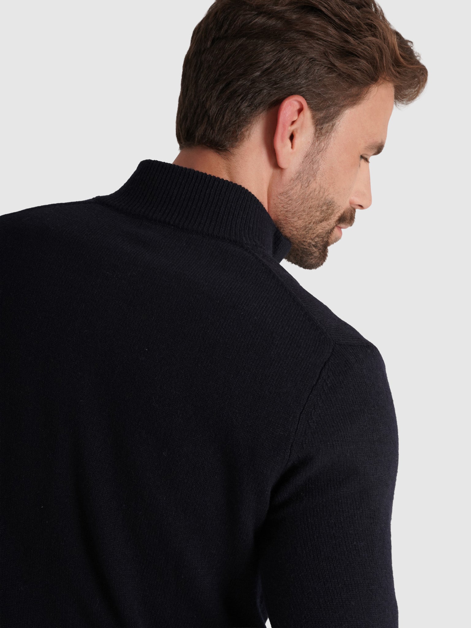 Pullover Lã Azul Manga Comprida Regular Fit Mr. Blue