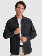 SOBRECAMISA ALGODÃO AZUL MANGA COMPRIDA REGULAR FIT MARK BELLUCCI
