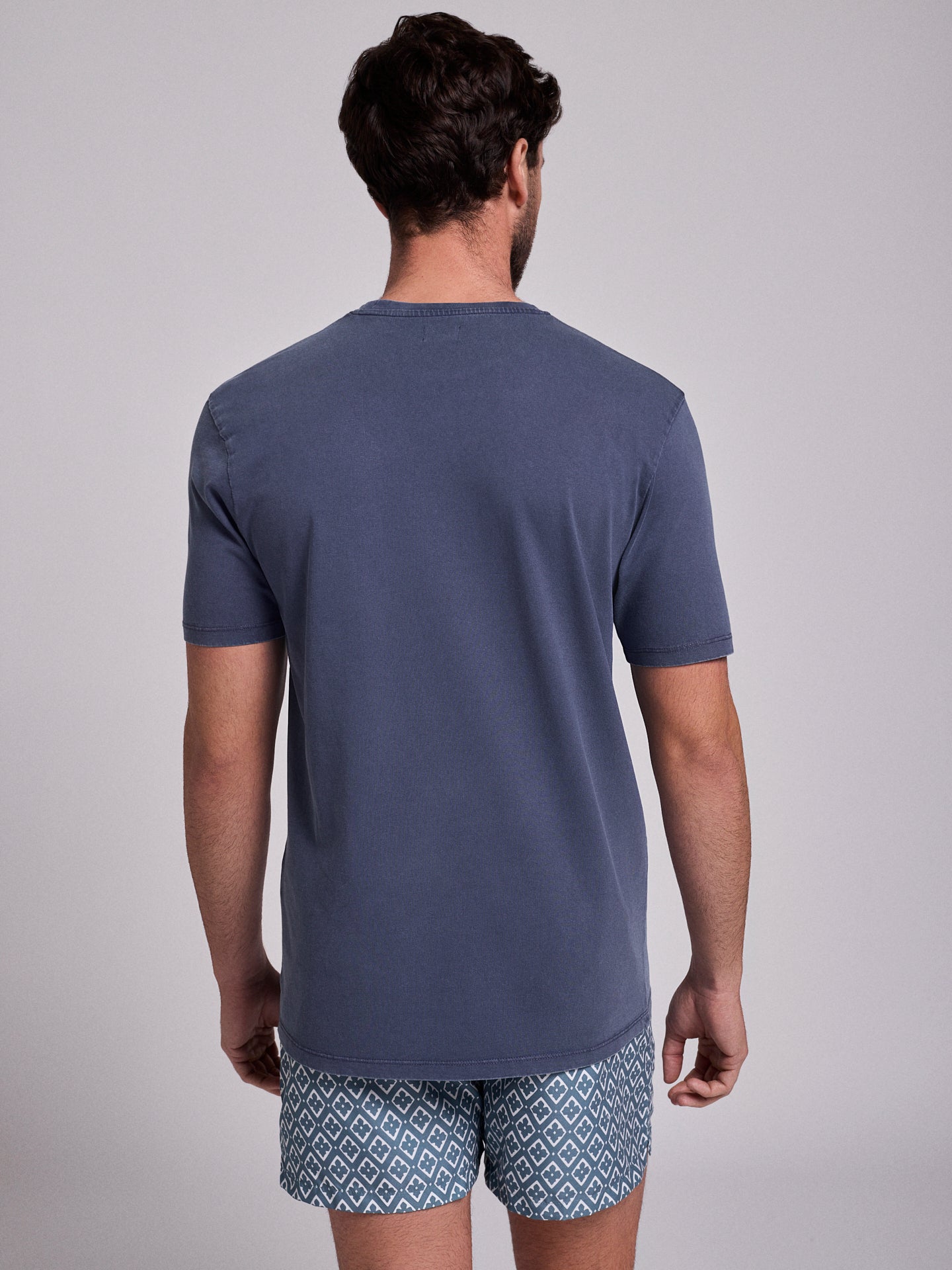 CAMISETA ALGODÓN AZUL MANGA CORTA REGULAR FIT MR. AZUL