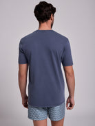 CAMISETA ALGODÓN AZUL MANGA CORTA REGULAR FIT MR. AZUL