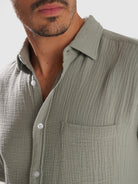 CAMISA VERDE MANGA CURTA REGULAR FIT MR. BLUE
