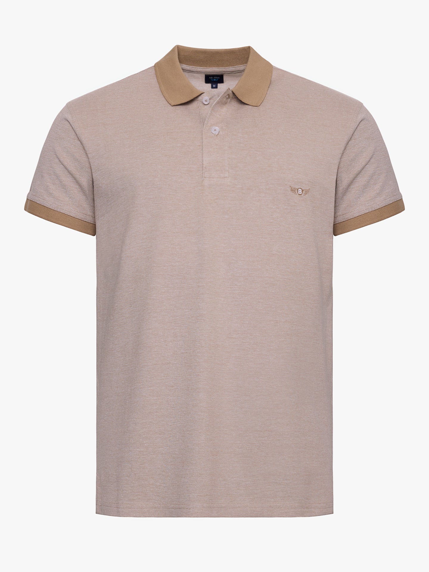 POLO CAMEL MANGA CURTA REGULAR FIT MR. BLUE