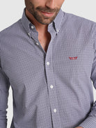 Camisa Algodão Azul Manga Comprida Regular Fit Mr. Blue