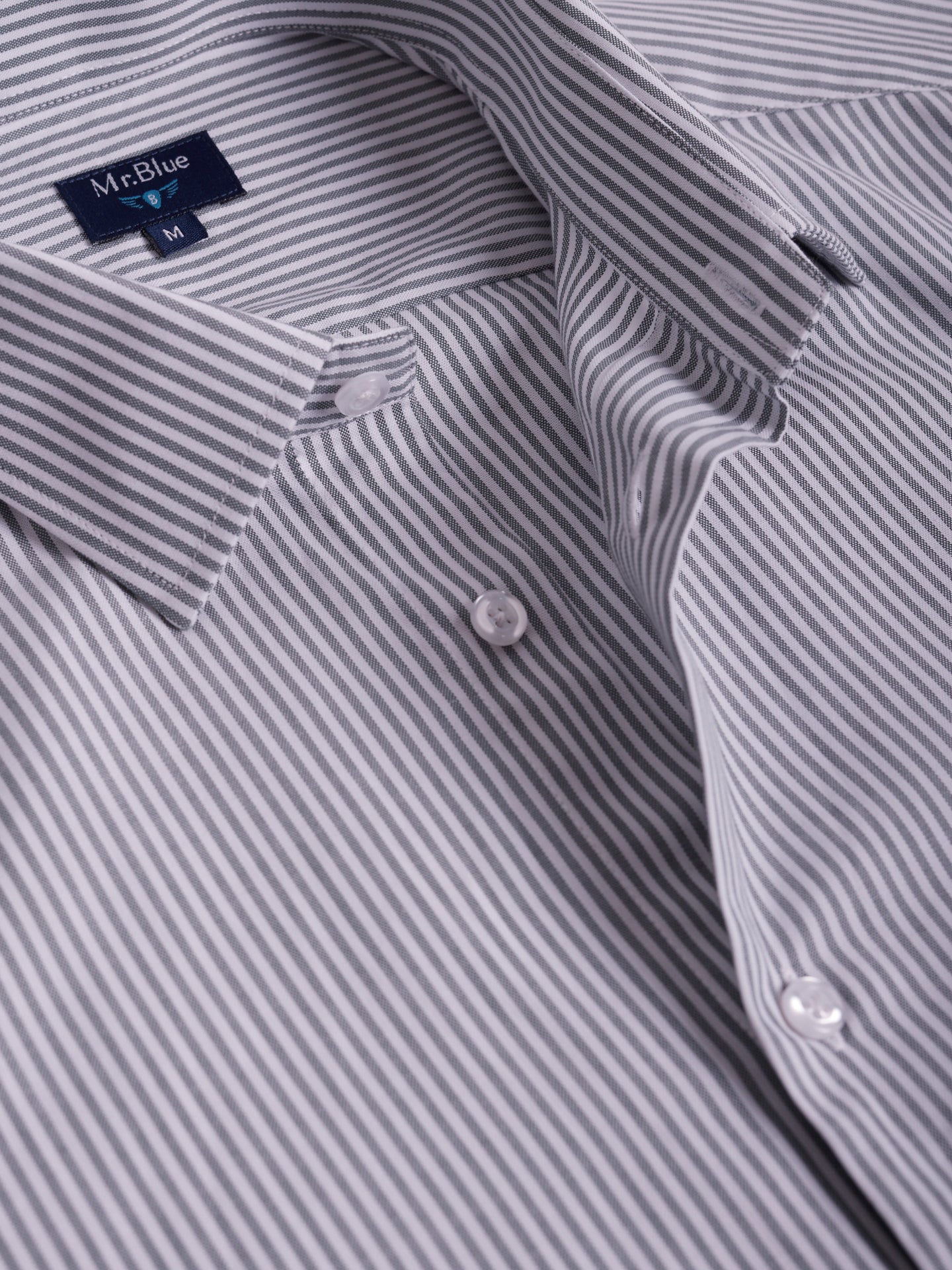 CAMISA CINZENTA SLIM FIT MR. BLUE