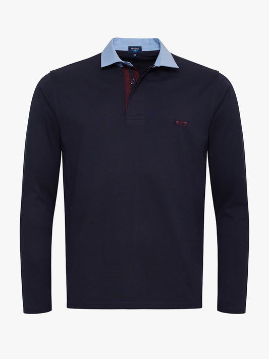 RUGBY ALGODÓN AZUL MANGA LARGA REGULAR FIT MR. AZUL