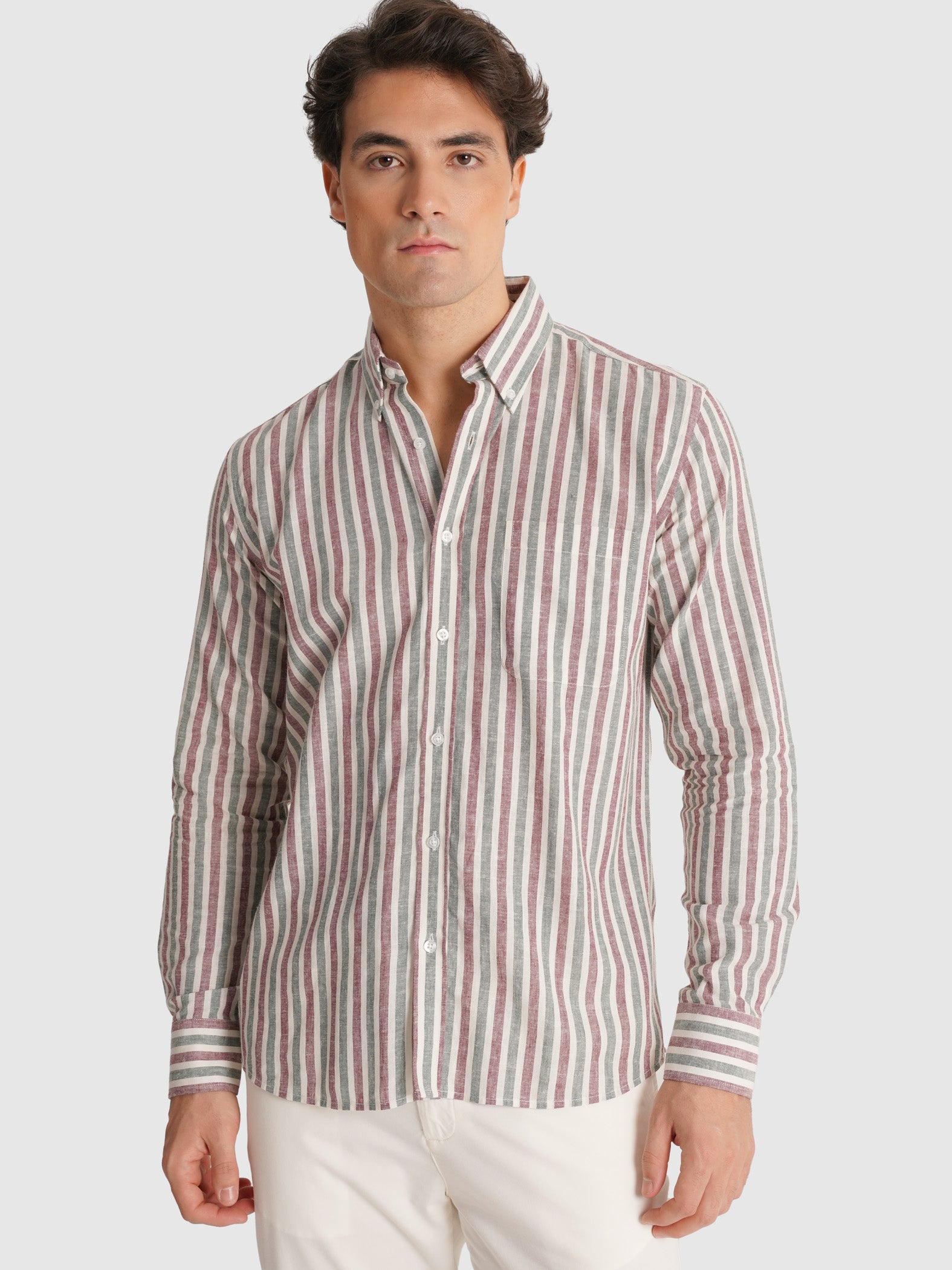 CAMISA VERMELHA MANGA COMPRIDA REGULAR FIT MR. BLUE