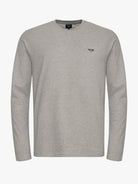 T-SHIRT ALGODÃO CINZENTA MANGA COMPRIDA REGULAR FIT MR. BLUE