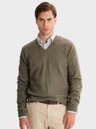 PULLOVER FINO VERDE MANGA COMPRIDA REGULAR FIT MR. BLUE