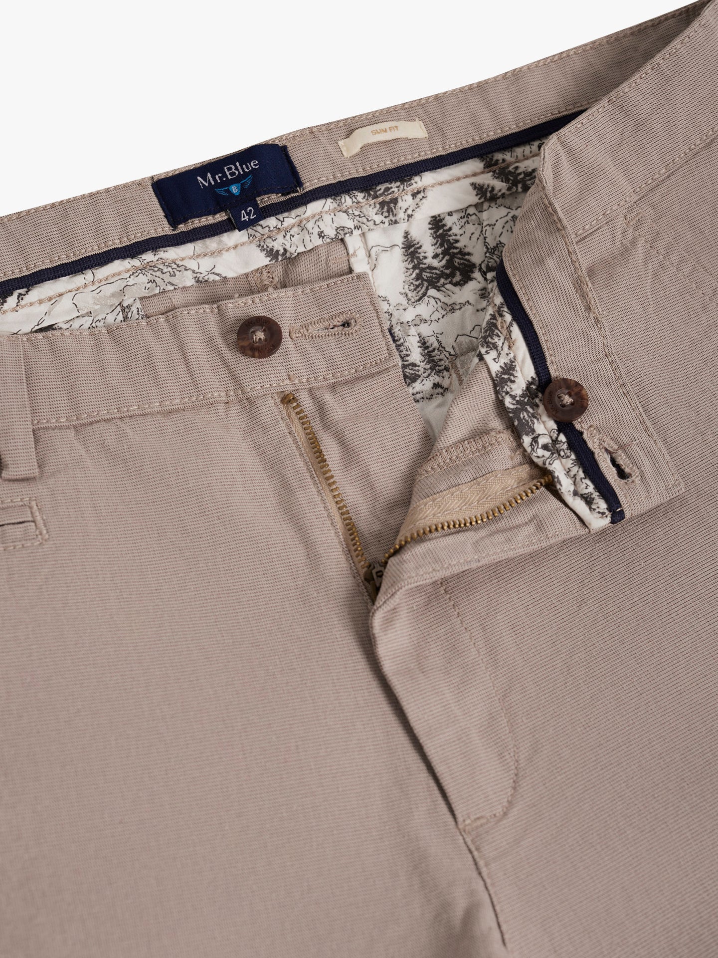 BEIGE SLIM FIT MR. BLUE