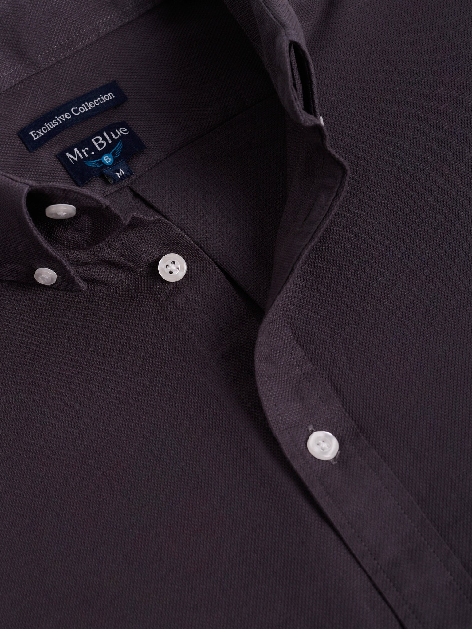 Camisa Algodão Azul Manga Comprida Regular Fit Mr. Blue