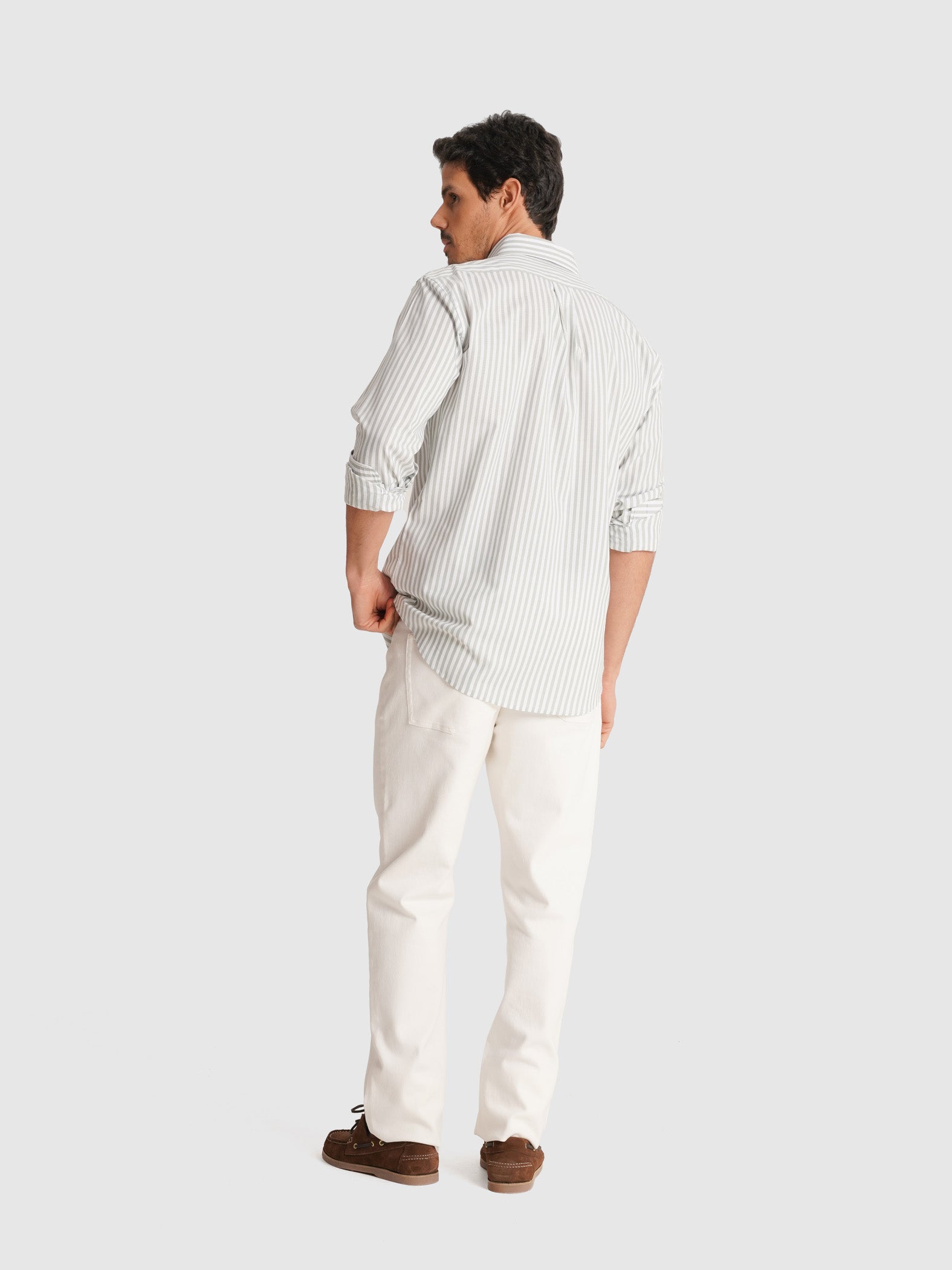 CAMISA OXFORD VERDE MANGA COMPRIDA REGULAR FIT MR. BLUE
