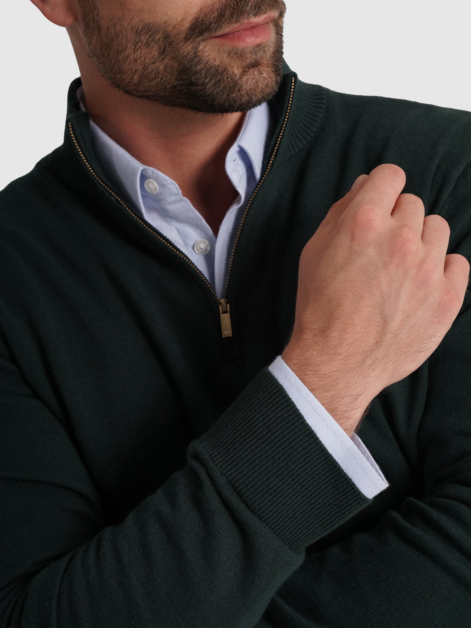 Pullover Caxemira Verde Manga Comprida Regular Fit Mr. Blue