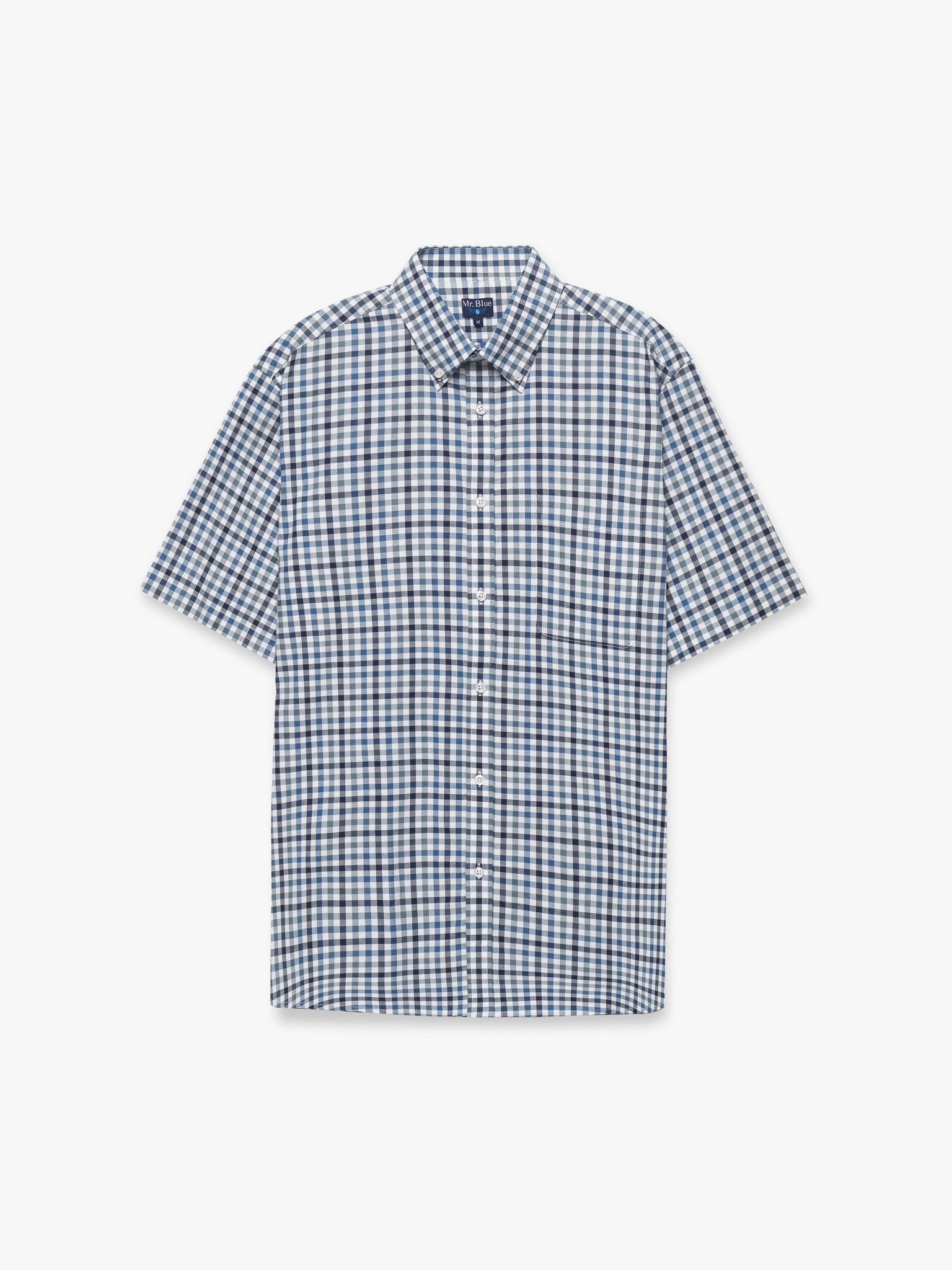 CAMISA AZUL MANGA CURTA REGULAR FIT MR. BLUE