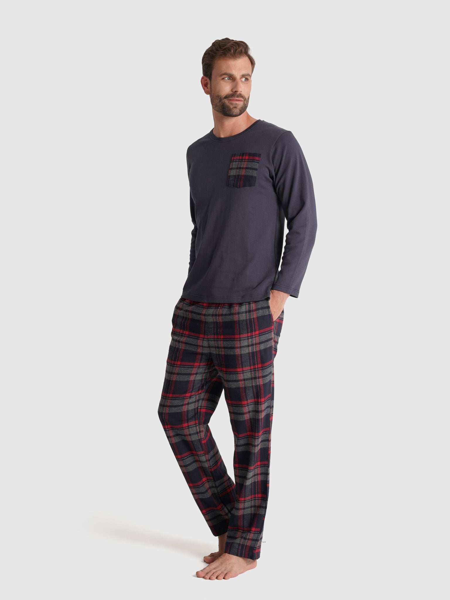 Pijama Azul Manga Comprida Regular Fit Mr. Blue